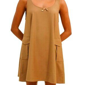 Women Summer Mini Dresses 2025 Casual Loose Sundress Sleeveless Shift Dress M